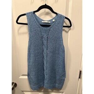 Cyrus Blue Knit Sleveless Top